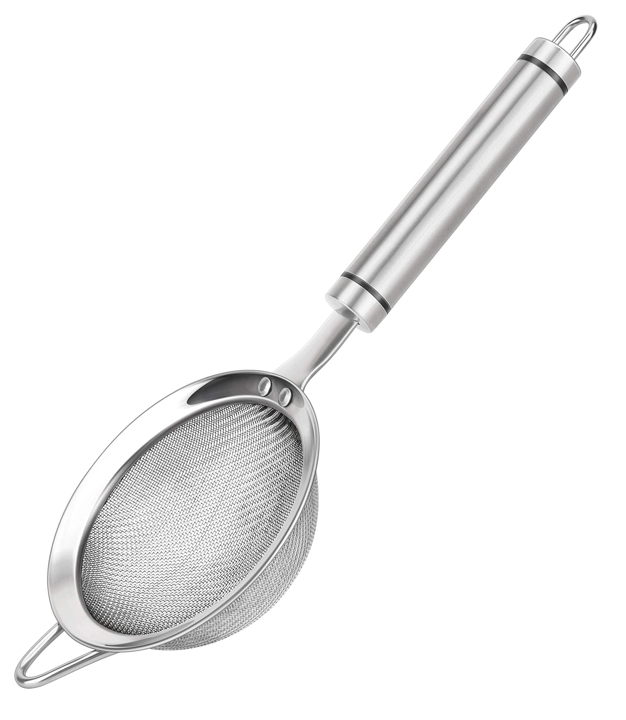 SUNWUKIN Fine Mesh Strainer with Handle Tea Sifter Stainless Steel Sieve | 18/8 