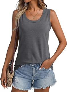 ORANDESIGNE Women Floral Print Tank Tops Sleeveless Round Neck Shirts Summer Casual Flowy Tops Loose Dresses 2025