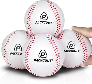 PACKGOUT Soft Baseballs Foam Baseballs for Kids, Practice Training Softball Tballs Balls, Safty Baseball for Batting Tees, for Foam Ball Gloves Mitts Bats Nets Bags