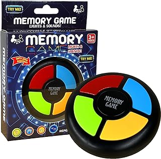 tingbowie Memory Game Handheld Electronic Toy, Color Memorizing with Lights and Sounds