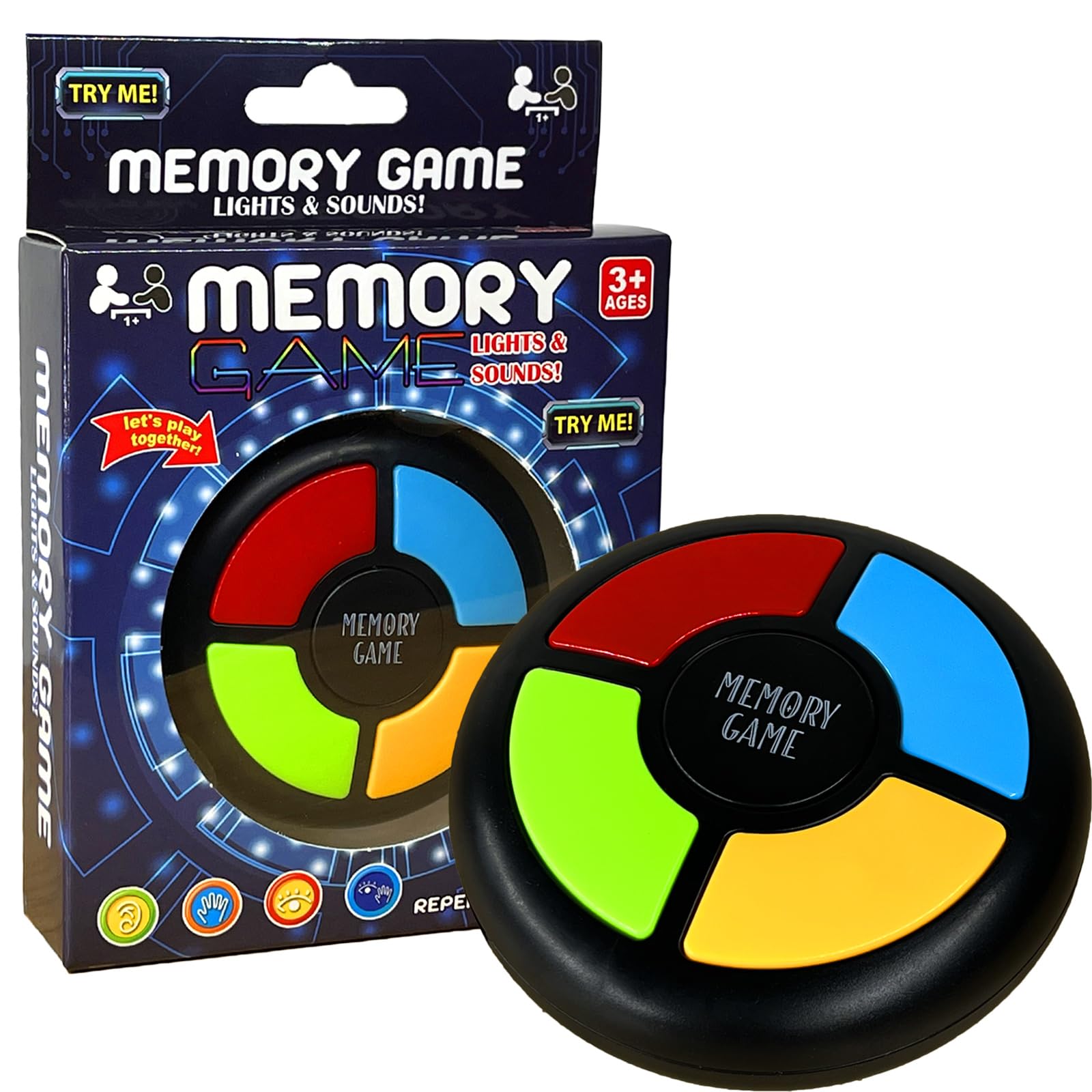 tingbowie Memory Game Handheld Electronic Toy, Color Memorizing with Lights and 