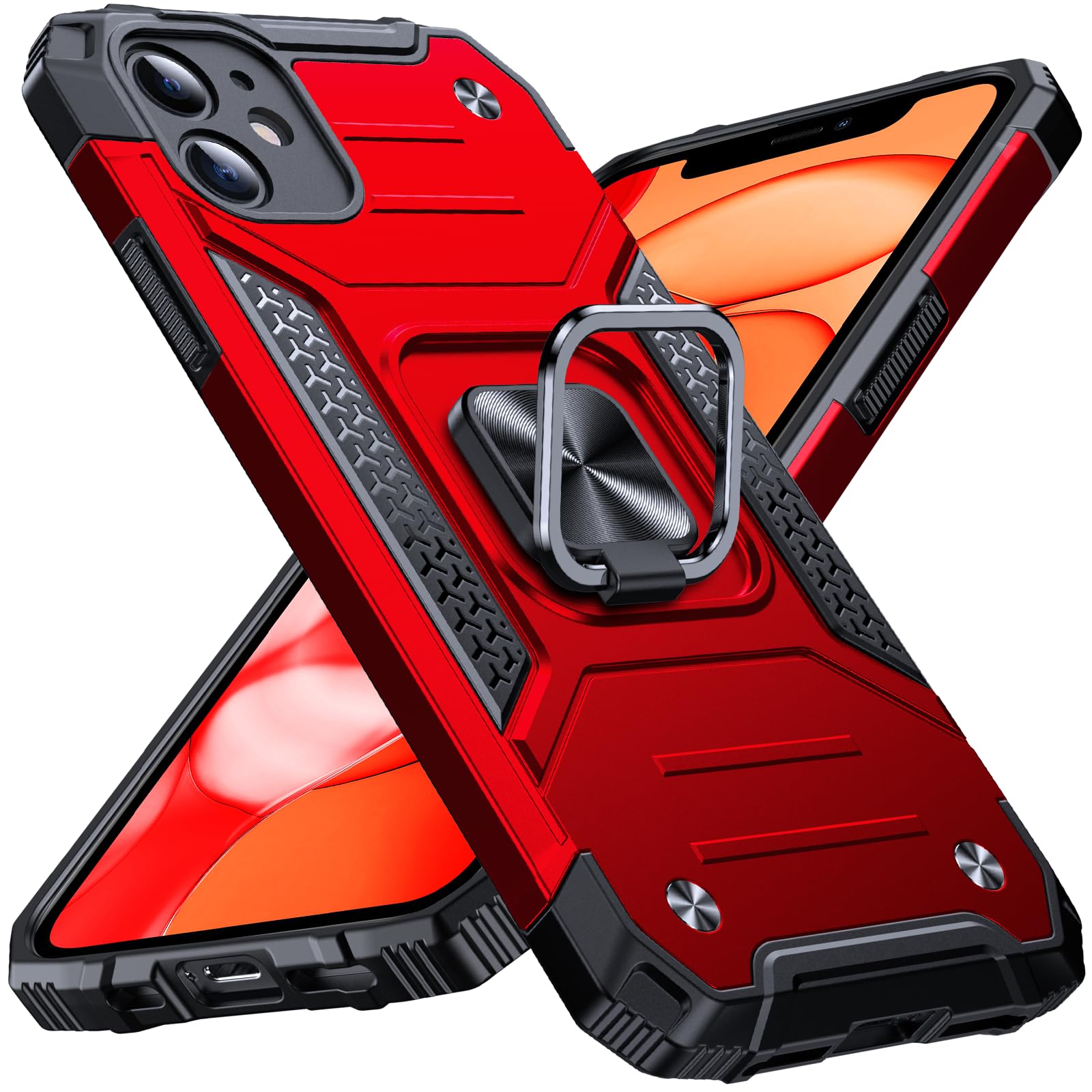 Anqrp Heavy Duty Case for iPhone 11 Case with Enhanced Ring Holder Grip Stand, M