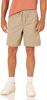 Amazon Essentials Men's Relaxed Fit 8" (20cm) Cotton Shorts with Elastic Waist and Drawstrings