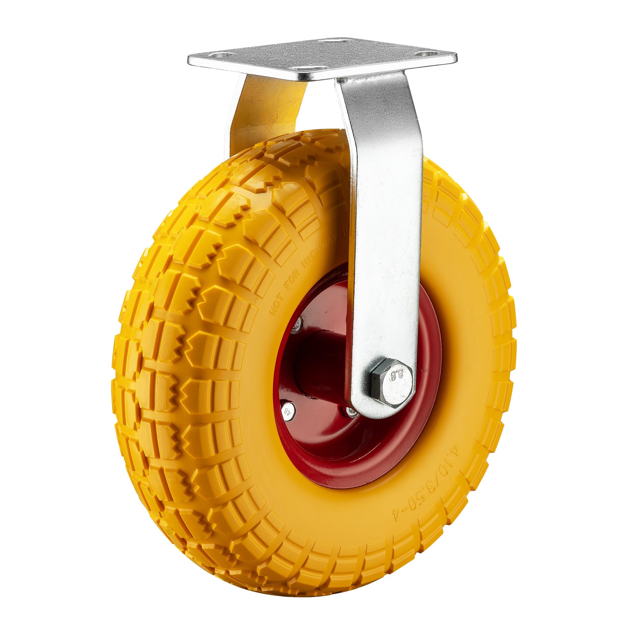 Fixed Castor 258x78mm Puncture-proof with Metal Rim and Fixture