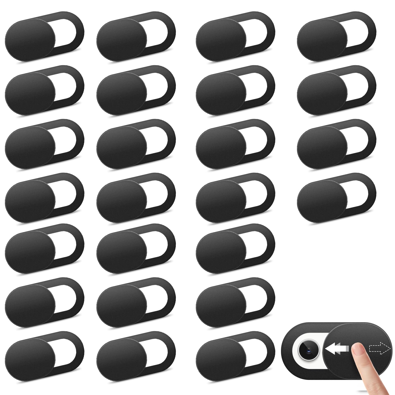 [25 Pack] Laptop Camera Cover Slide, Ultra-Thin Webcam Cover Compatible with Cam