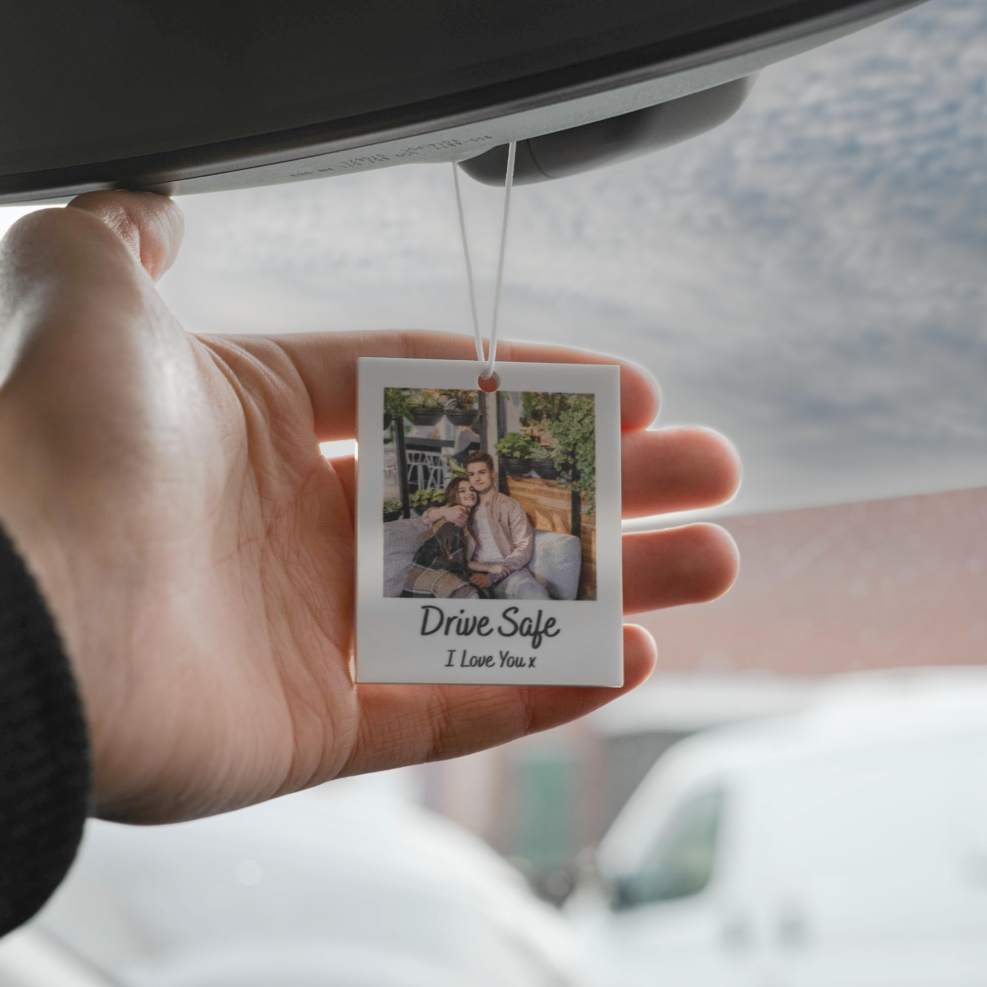 Personalised Photo Car Ornament Hanging Car Polaroid Any Image Driving Test Pass