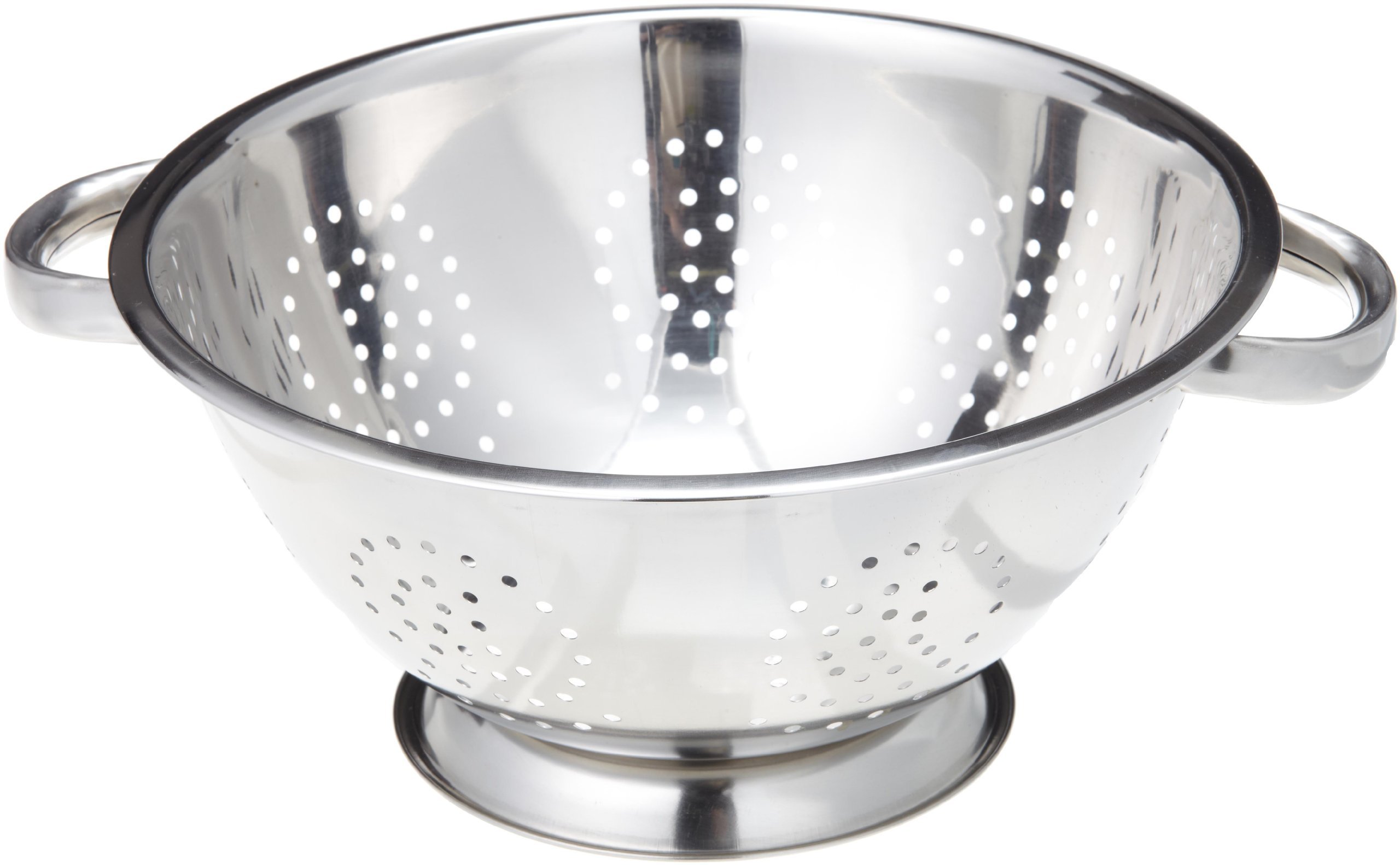 EXCELSTEEL Heavy Duty Stainless Steel Colander 5 Qt | Easy Grip Handles | Self-D