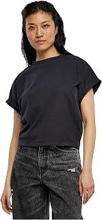 Urban Classics Damen Ladies Short Pigment Dye Cut On Sleeve Tee