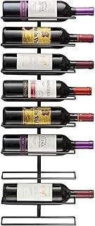 Sorbus Wall Mounted Wine Rack, Metal Bottle Rack (9 Bottle, 1 Pack) | Compact holder keeps bottles arranged for kitchens, dining rooms and home bars, with open access for display and selection.