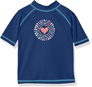Kanu Surf Girl's Sundance UPF 50+ Sun Protective Rashguard Swim Shirt Short Sleeve Rash Guard Shirt