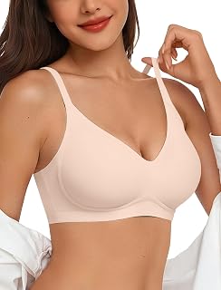 Vertvie Women's Seamless Sports Bra, Wireless, Comfortable, Push-up, Soft, Wireless, Wireless, Sports Bra