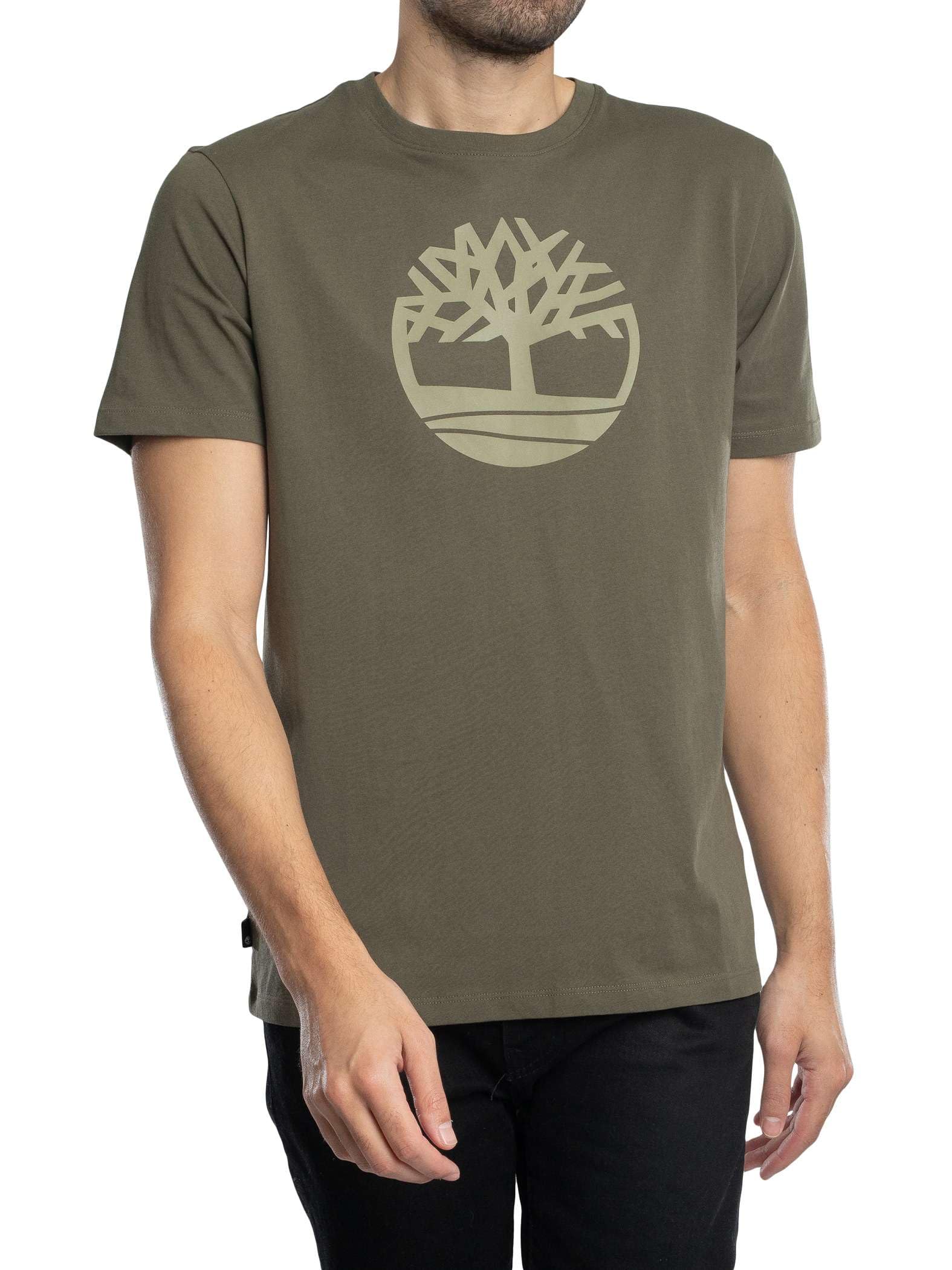 Timberland Man T-Shirt with Tree Logo, Black
