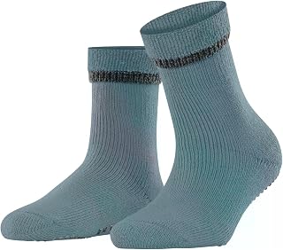 FALKE Women Cuddle Pads Socks Slippers Rubber Sole Non Slip Best Grip Thick Comfortable Warm Inner Padded Breathable Thermoregulating Anti-Odor Cotton Virgin Wool 1 Pair