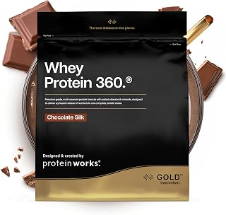 Protein Works | Whey Protein 360 - Gold, Chocolate Silk, 1.2kg | Whey Protein Powder, Premium Tri-Protein Blend, Digestive Enzymes, 12 Vitamins & Minerals, 40 Servings