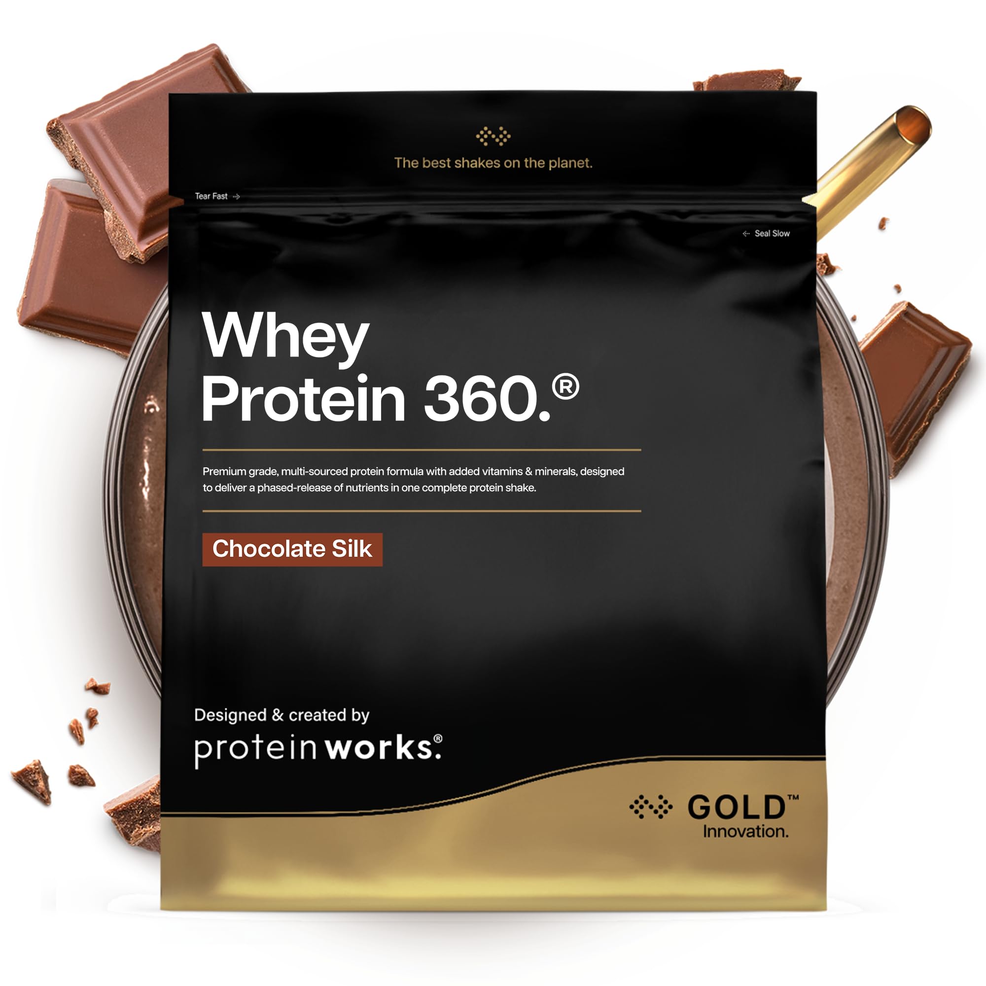 Protein Works | Whey Protein 360 - Gold, Chocolate Silk, 1.2kg | Whey Protein Po