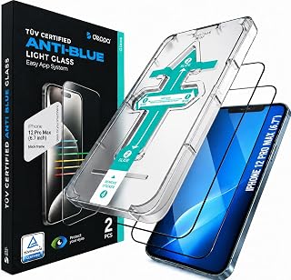 Deppa Anti-Blue Light Screen Protector for iPhone 12 Pro Max, Pack of 2