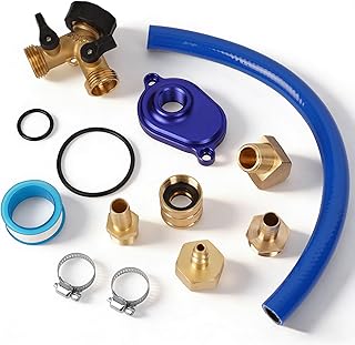Tuoksullxm 6.0L Oil Cooler Flush Kit With "T" Port and Aluminum Anodize Adapter Compatible with 2003-2010 Ford Replacement for VT365 VT275