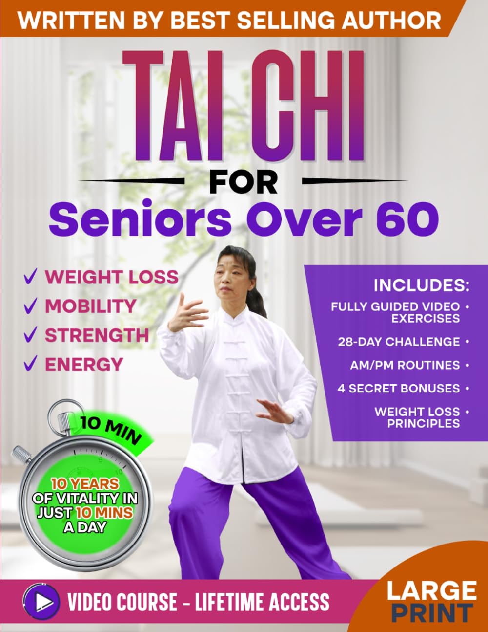 Tai Chi for Seniors over 60: Complete Guide to Feel & Look 10 Years Younger in J