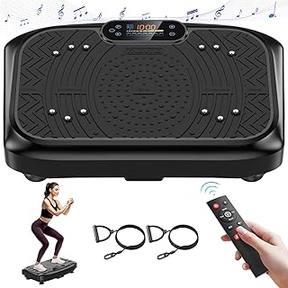 Taevno Vibration Plate Exercise Machine, 450 Lbs Capacity Vibrating Plate | 199 Adjustable Speed, P1-P7 Auto Mode Vibration Pad, Full Body Workout Shake Plate with Bluetooth, LED, Remote