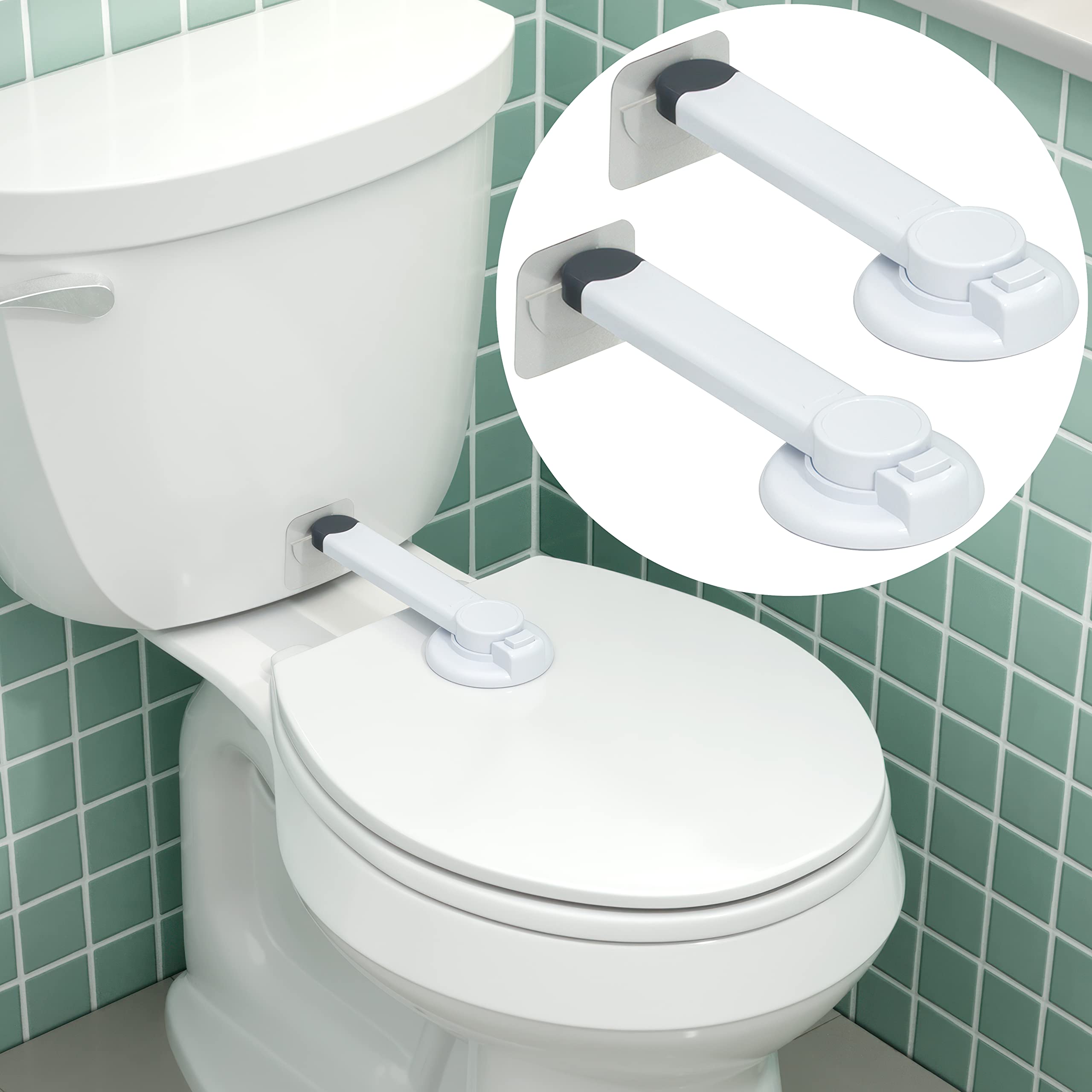 Toilet Locks Baby Proof (2-Pack) Ideal Baby Proof Toilet Lid Lock with Arm – No 