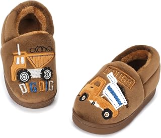 LACOFIA Children's Winter Slippers Plush Slippers for Children