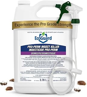 EcoGuard Pro-Perm Insect Killer 3.78L | Water-Based, No-Dilution Required Insect Killer | Fast Residual Action | Cockroach Killing Action for 60 Days | Indoor & Outdoor Use | Sprayer Included