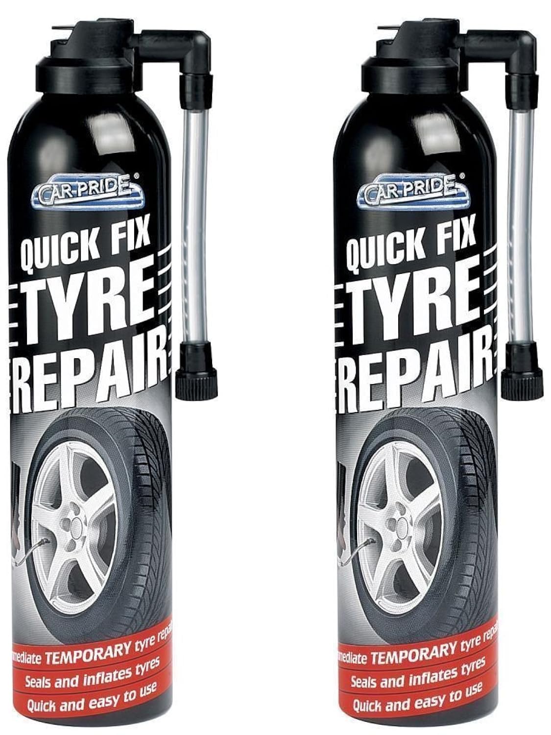 2 X QUICK FIX CAR EMERGENCY FLAT TYRE INFLATE PUNCTURE REPAIR KIT | Emergency pu