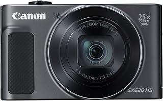 Canon PowerShot SX620 HS 20.2 MP Digital Compact Camera (3 Inch Display, 25 x Optical Zoom, Wi-Fi, NFC, Full HD Video) - Black (Renewed)