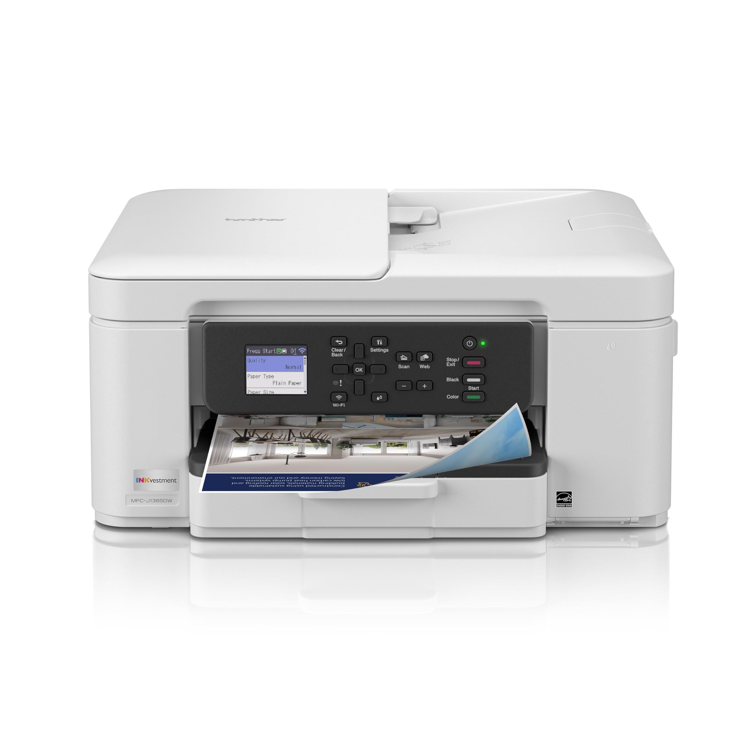 Brother INKvestment 1365 Wireless Color Inkjet All-in-One Printer with Automatic
