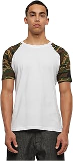URBAN CLASSICS RAGLAN Men's Cotton Regular Length Casual Loose Short Sleeve T-Shirt S-5XL
