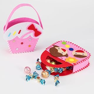 DIY Sewing Handbag Kit, Sew Your Own Purse and Handbag, Felt Sewing Kit with Stickers, DIY Sewing Felt Craft for Girls, Dog