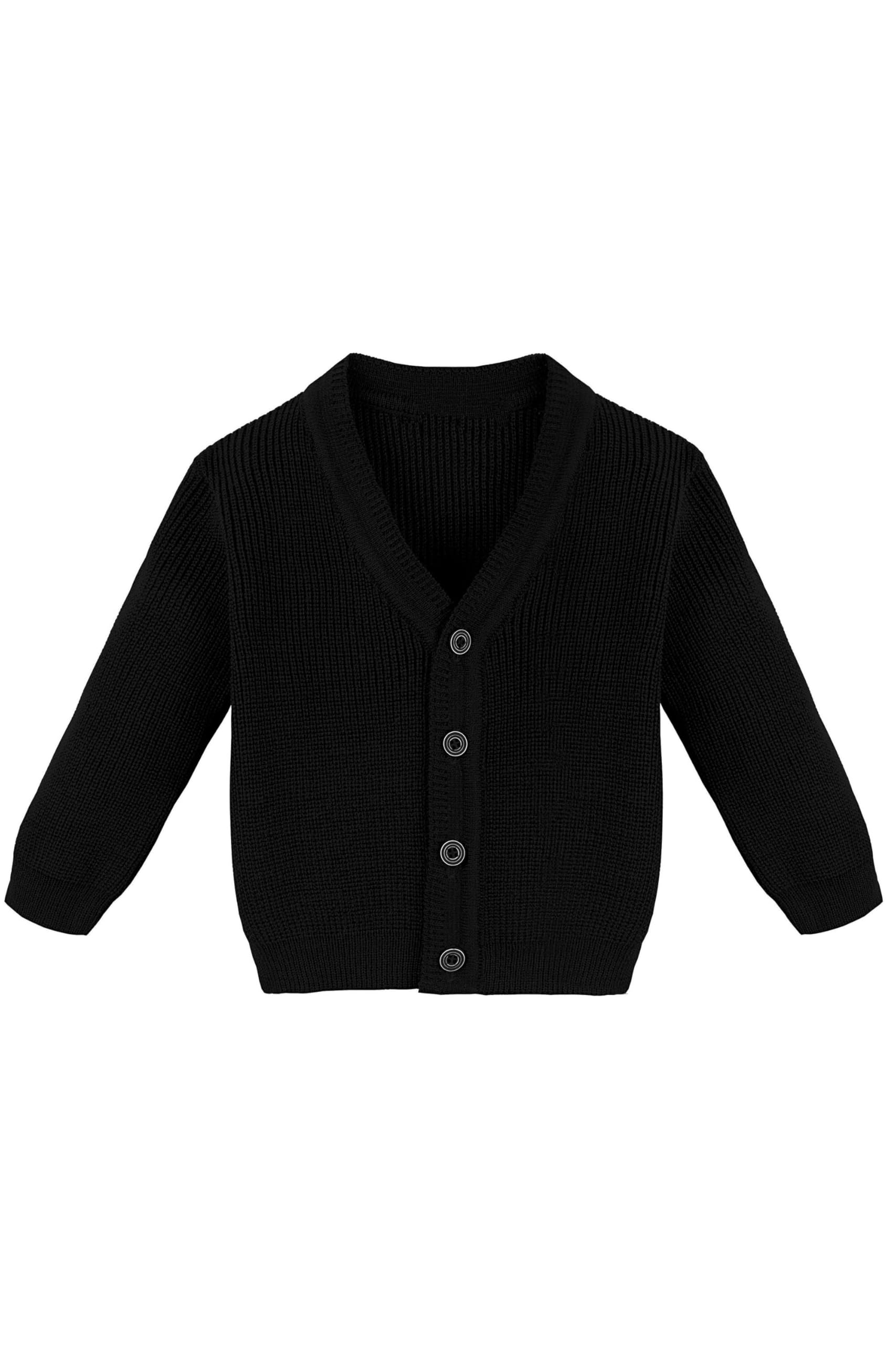 Lilax Baby Boys Basic Long Sleeve V-Neck Classic Knit Cardigan Sweater
