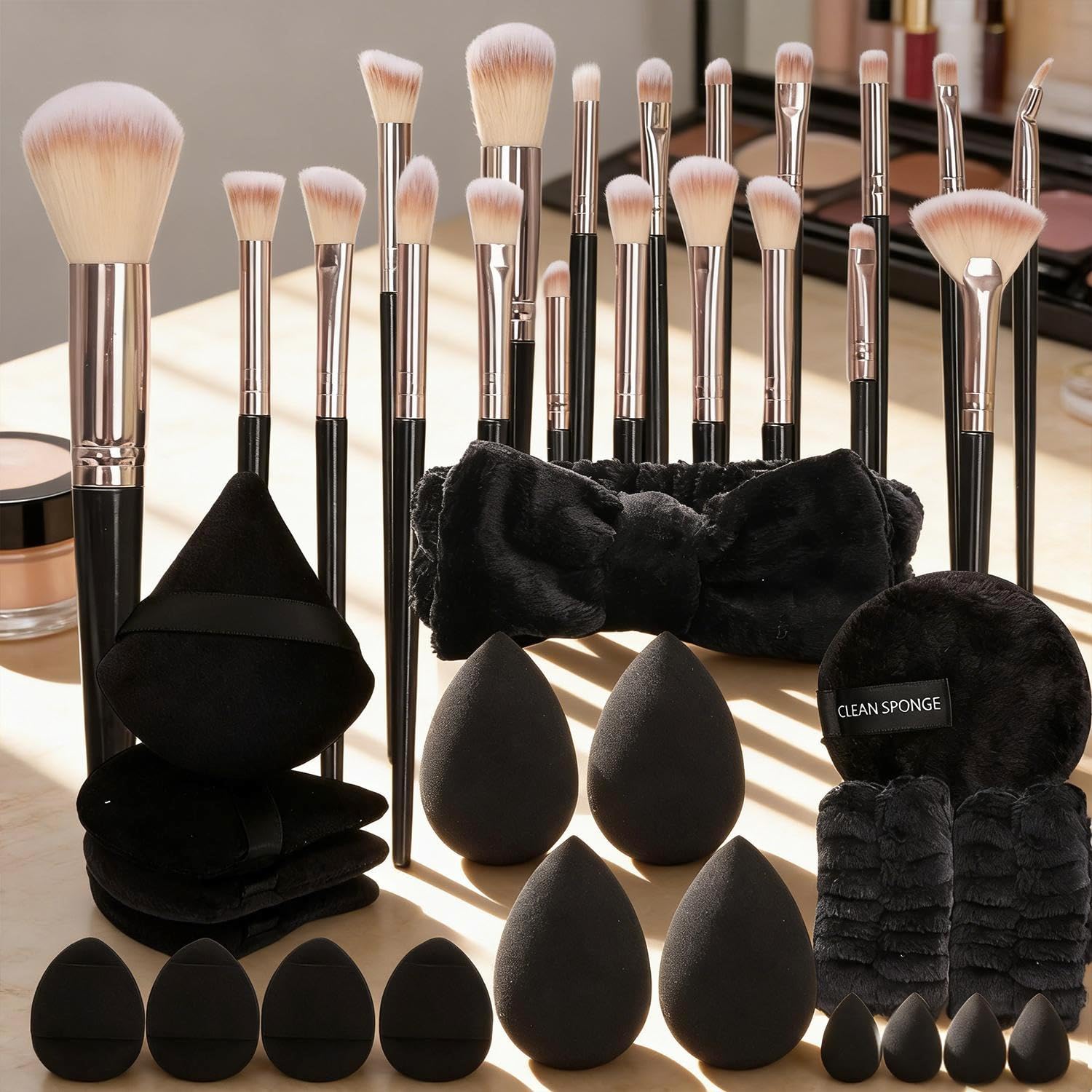 40pcs/set Makeup Tools Set Makeup Sponge Powder Puff Full Kit Professional Eye S