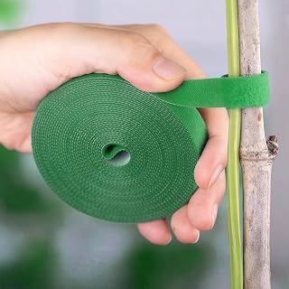Garden Twine for Tomatoes, Peppers and Vines - Reusable 5M Ties, Soft Weather Resistant Support, Green (10mm)