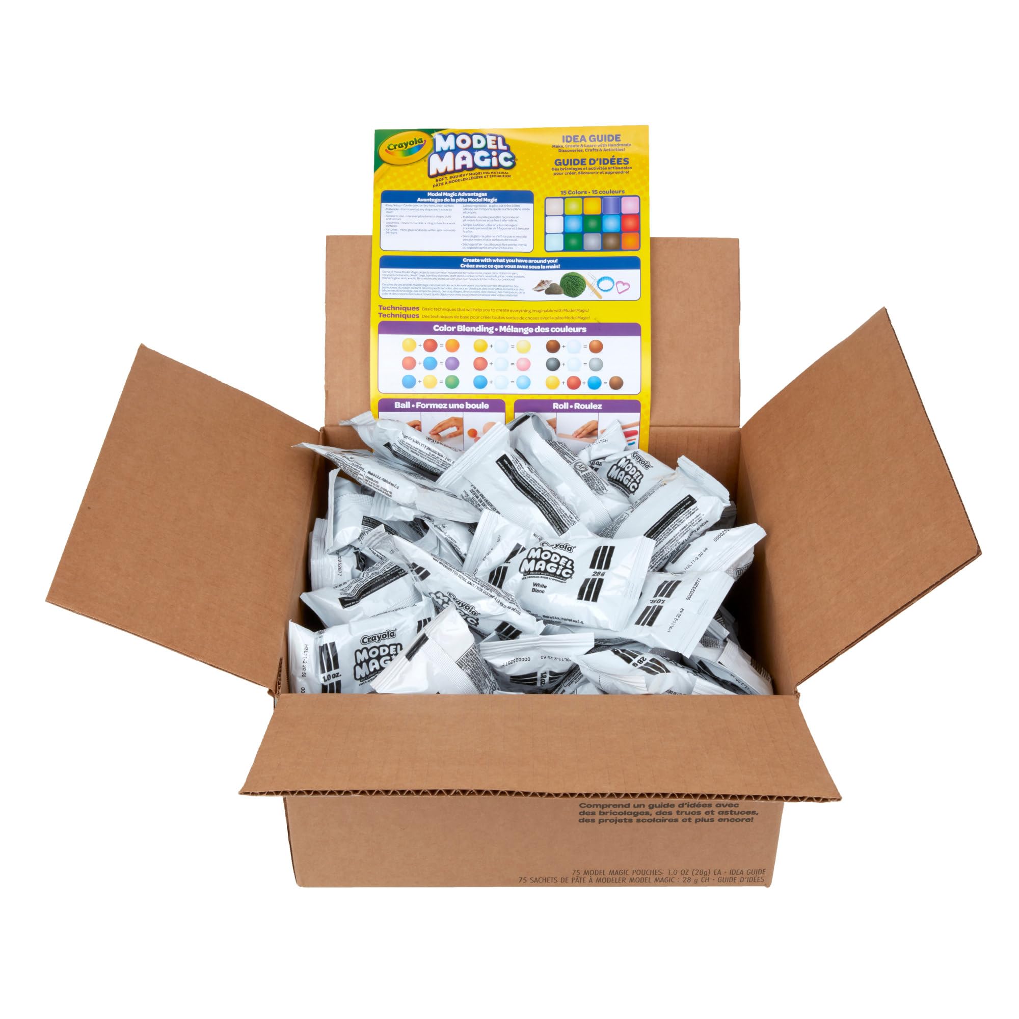 Crayola Model Magic White 75ct, 1oz Modeling Air Dry Clay Alternative | Teacher 