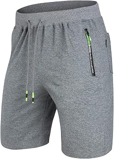 ZOXOZ Shorts for Men Sport with Zipper Cotton Shorts