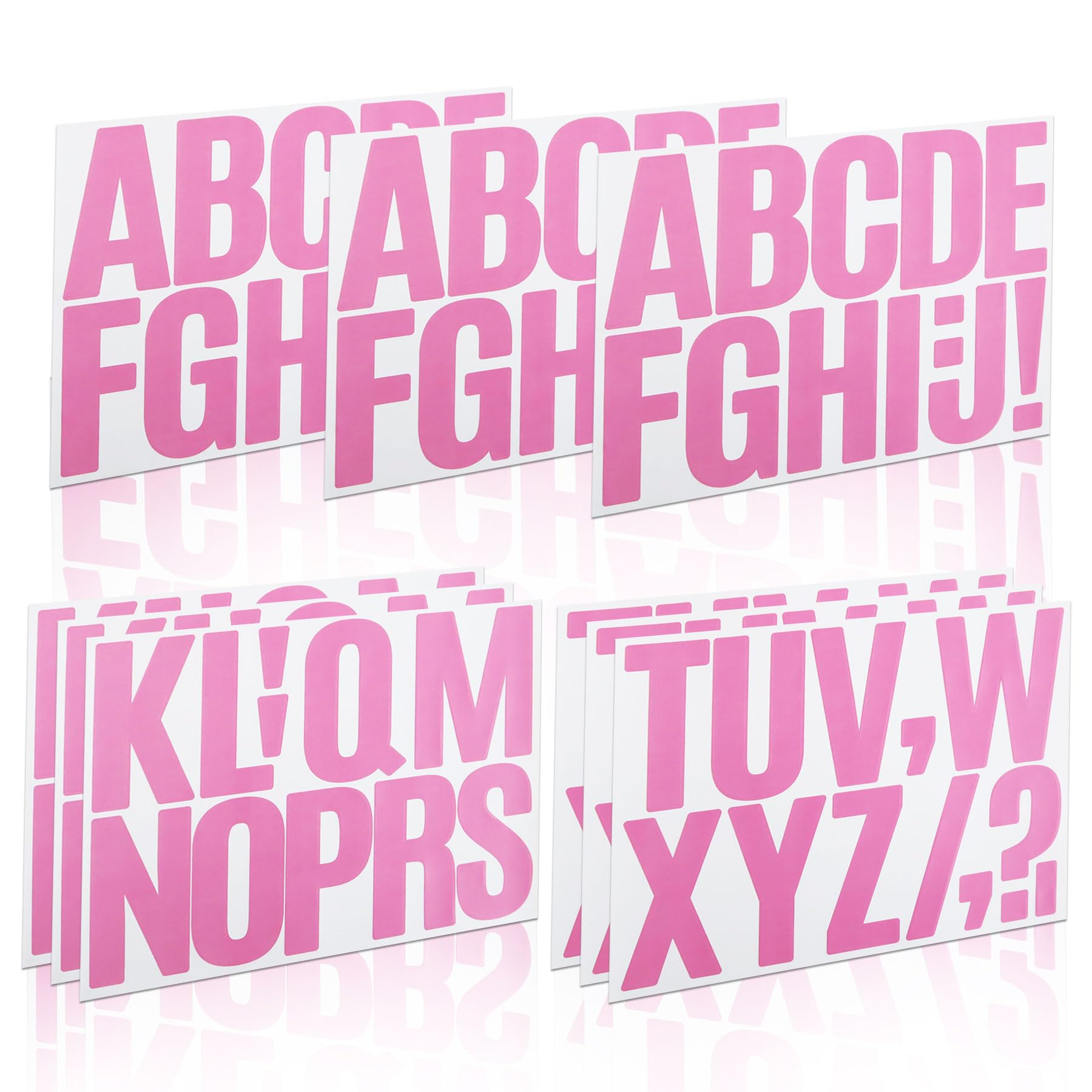 Hseonmauyi 105 Pieces 3 Inch Vinyl Self Adhesive Pink Letters Stickers | Waterpr