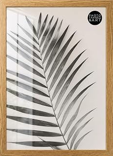 pf+a REAL GLASS Premium Oak Effect Photo Frame For A3 Poster Wall Display