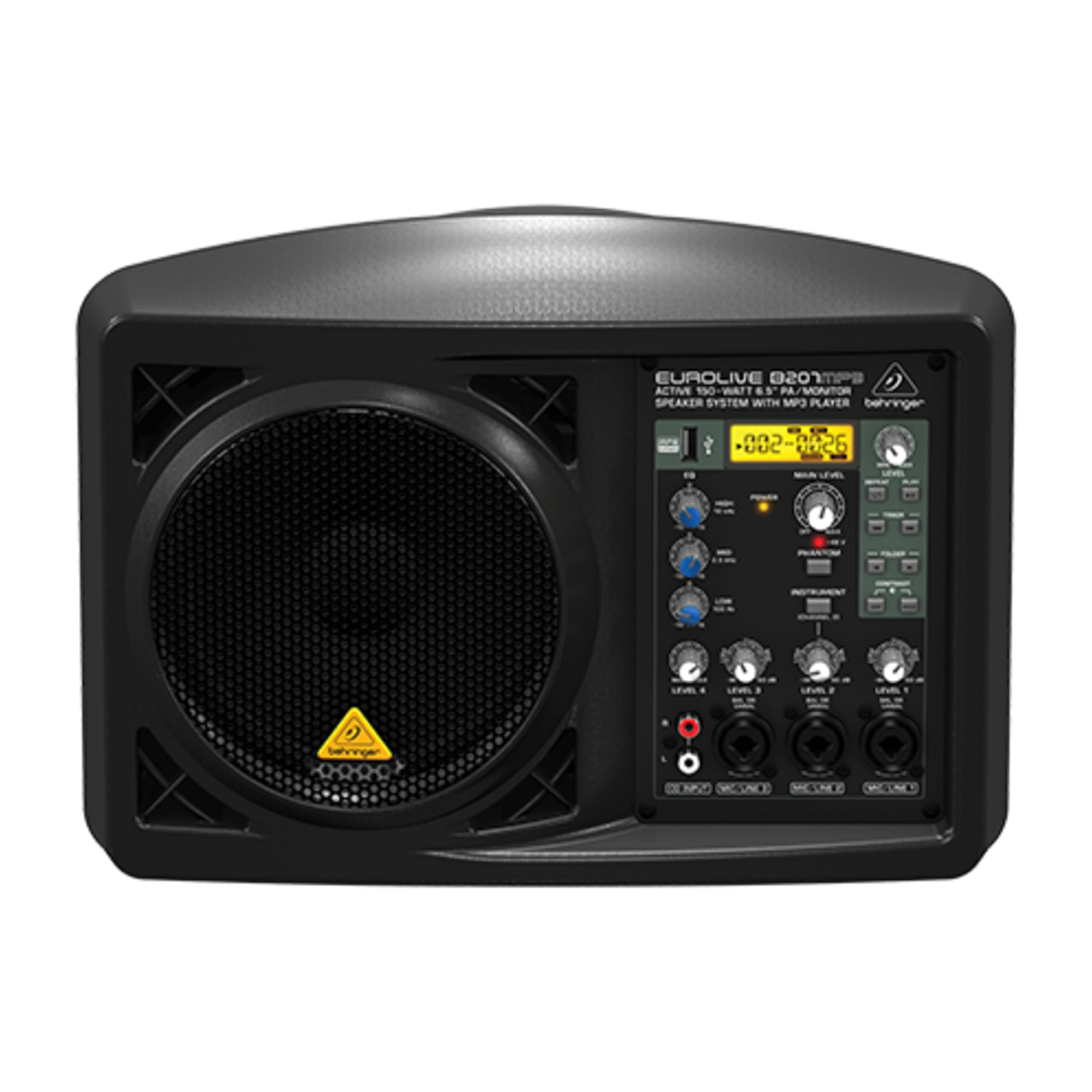 Behringer EUROLIVE B207MP3 Active 150 Watt 6.5" PA/Monitor Speaker System with M