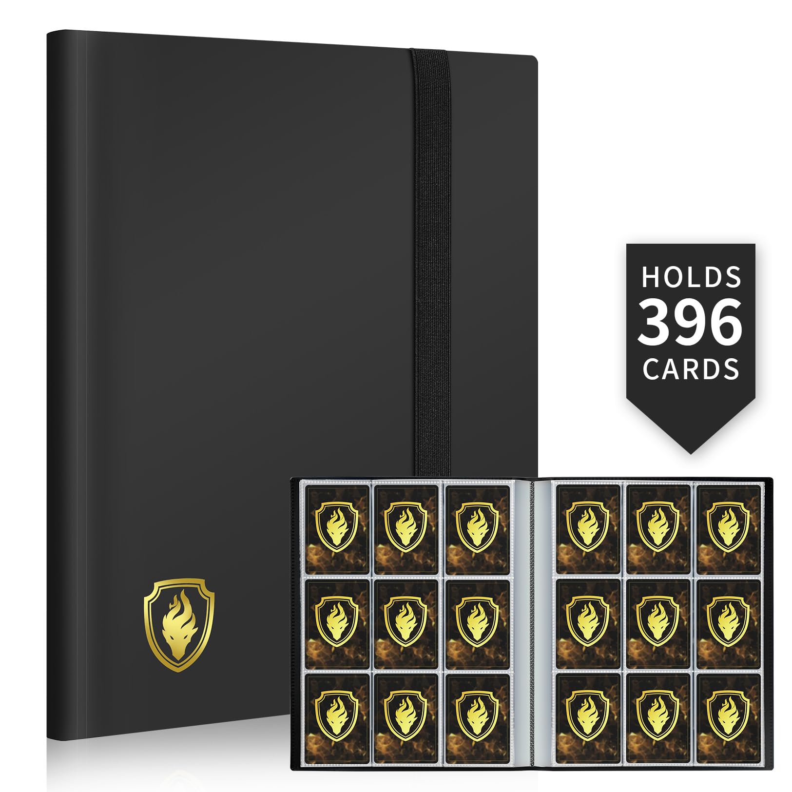 Fabmaker Card Binder 9 Pocket, 396 Pockets Trading Card Binder Case, Black | Col