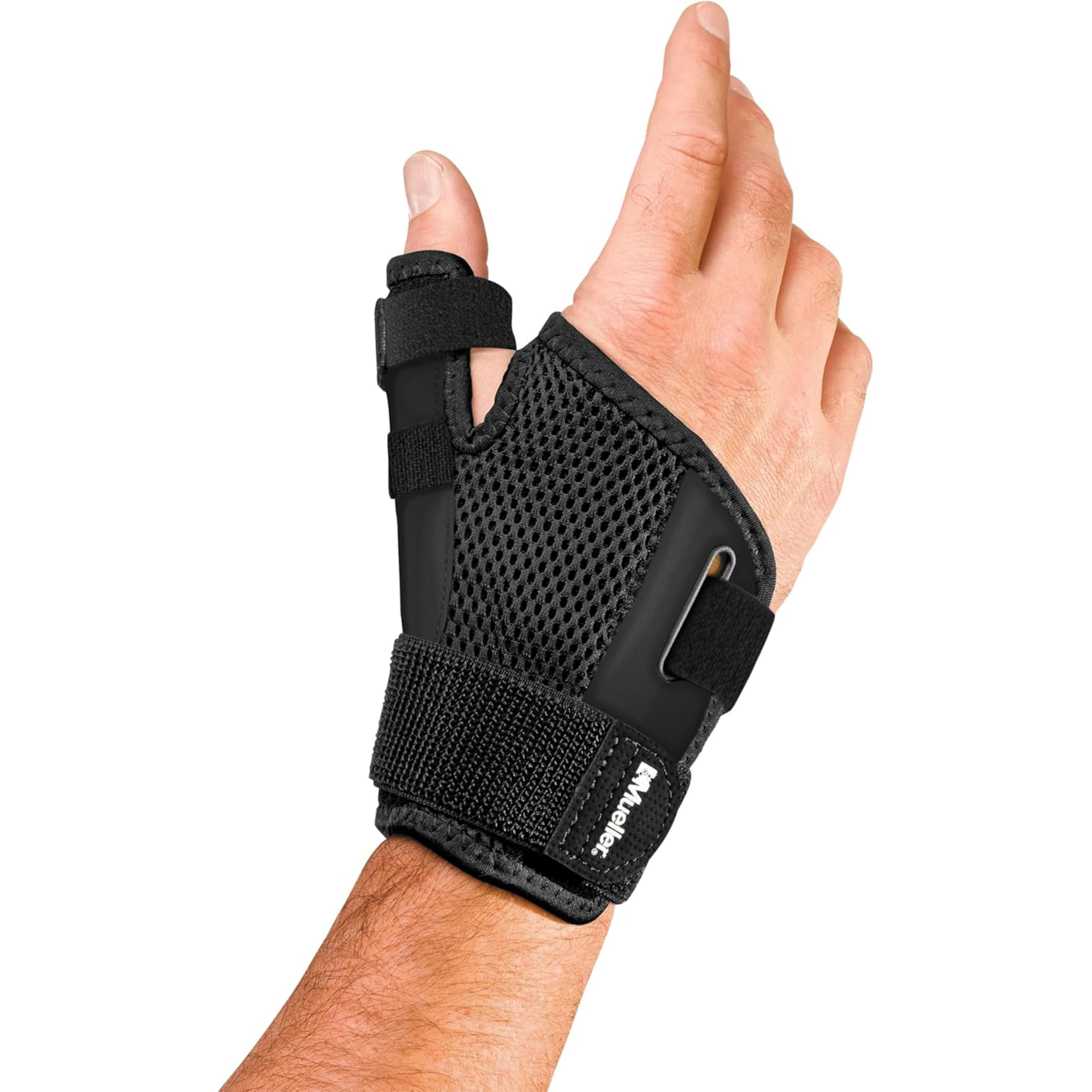 MUELLER Sports Medicine Adjust-to-Fit Thumb Brace, Spica Splint, Thumb Pain Reli