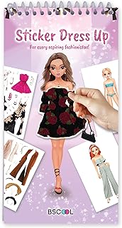 BSCOOL Sticker Book Paper Dolls for Girls Fashion Design Activity