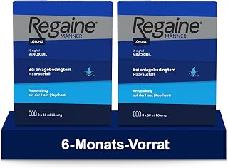 Regaine Men's Solution with Minoxidil for Hereditary Hair Loss