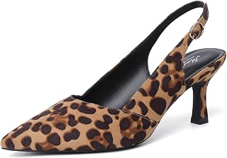 Mostrin Kitten Heels for Women with Closed Toe Back Strap Pumps for Women Wedding Party Commuter