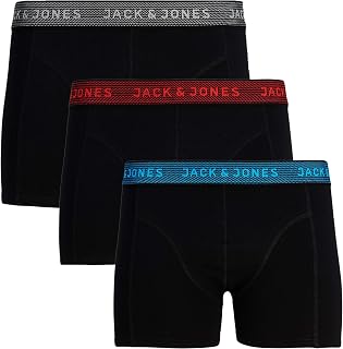 JACK & JONES Male Boxer Shorts, Pack of 3, Plain