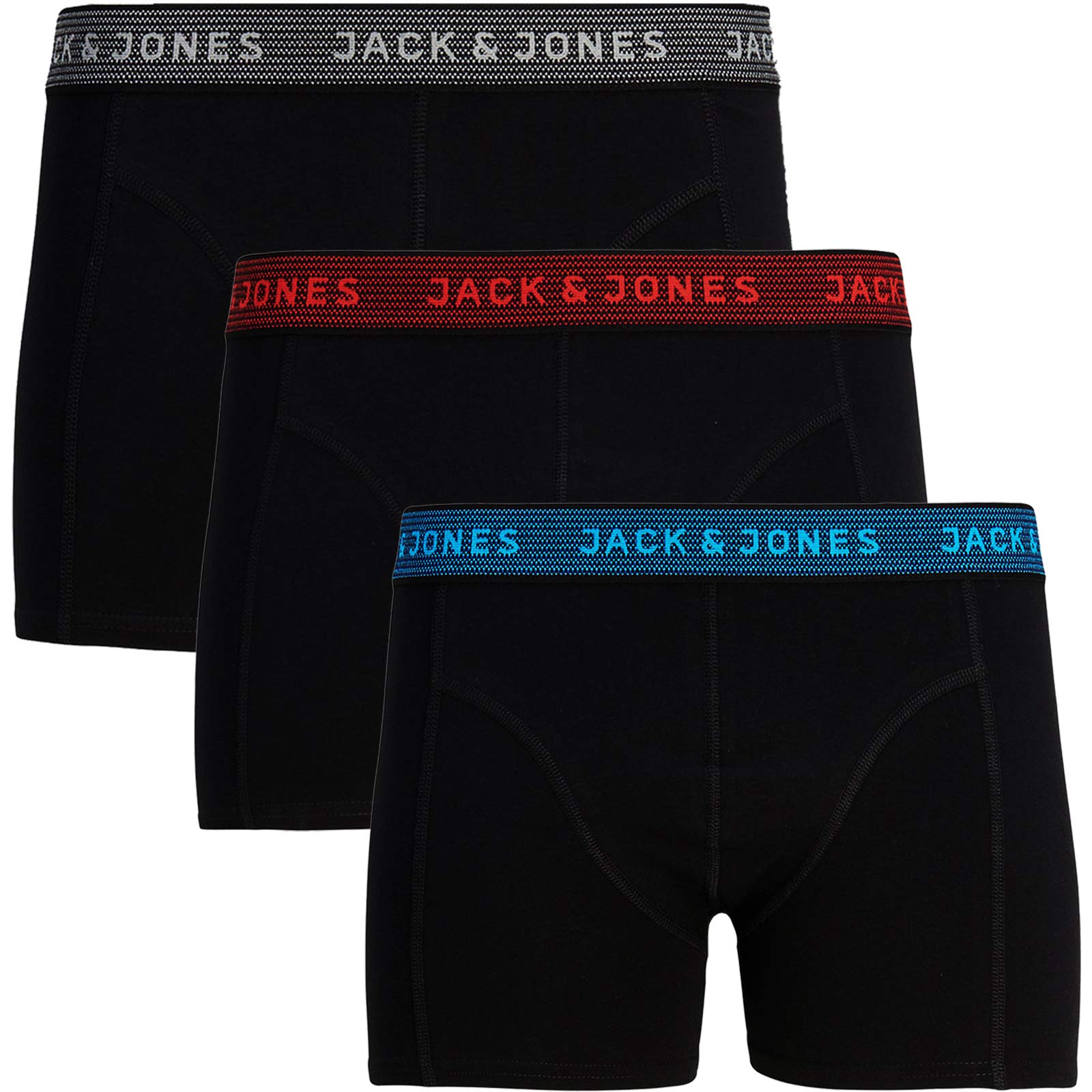 JACK & JONES Male Boxer Shorts, Pack of 3, Plain