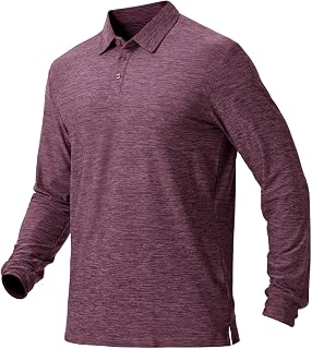 NAVISKIN Mens Polo Shirt UPF 50+ Long Sleeve Quick Dry Sports Workout