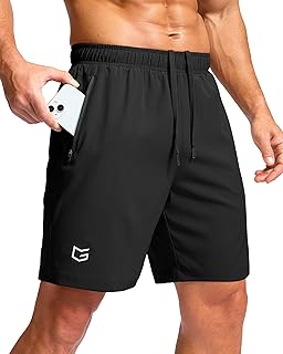 G Gradual Men's Athletic Running Shorts with 2 Zipper Pockets 7"/ 5"/ 9" | Quick Dry, Lightweight, Breathable, Moisture Wicking, Workout, Gym