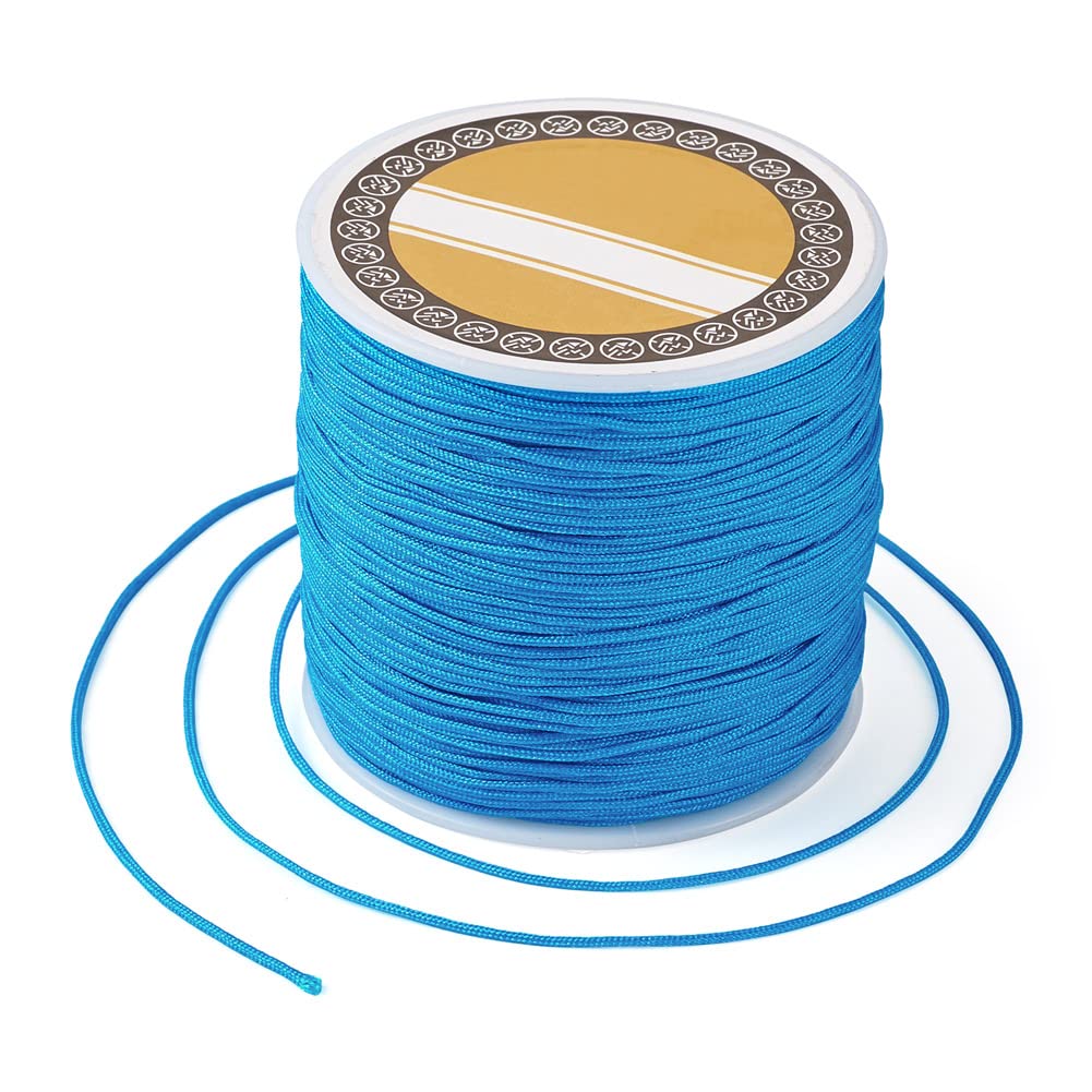104m 0.8mm Chinese Braided Nylon Cord for Knotting, Macrame Rope, Rat Tail Rope,