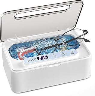 Ultraschallreinigungsgerät Phniti 47kHZ Brillenreinigungsgerät Mit 3 Modi Tragbar Ultraschallgerät 330ml Ultraschallreiniger für Zahnschiene Schmuck Ultraschall Ultrasonic Cleaner